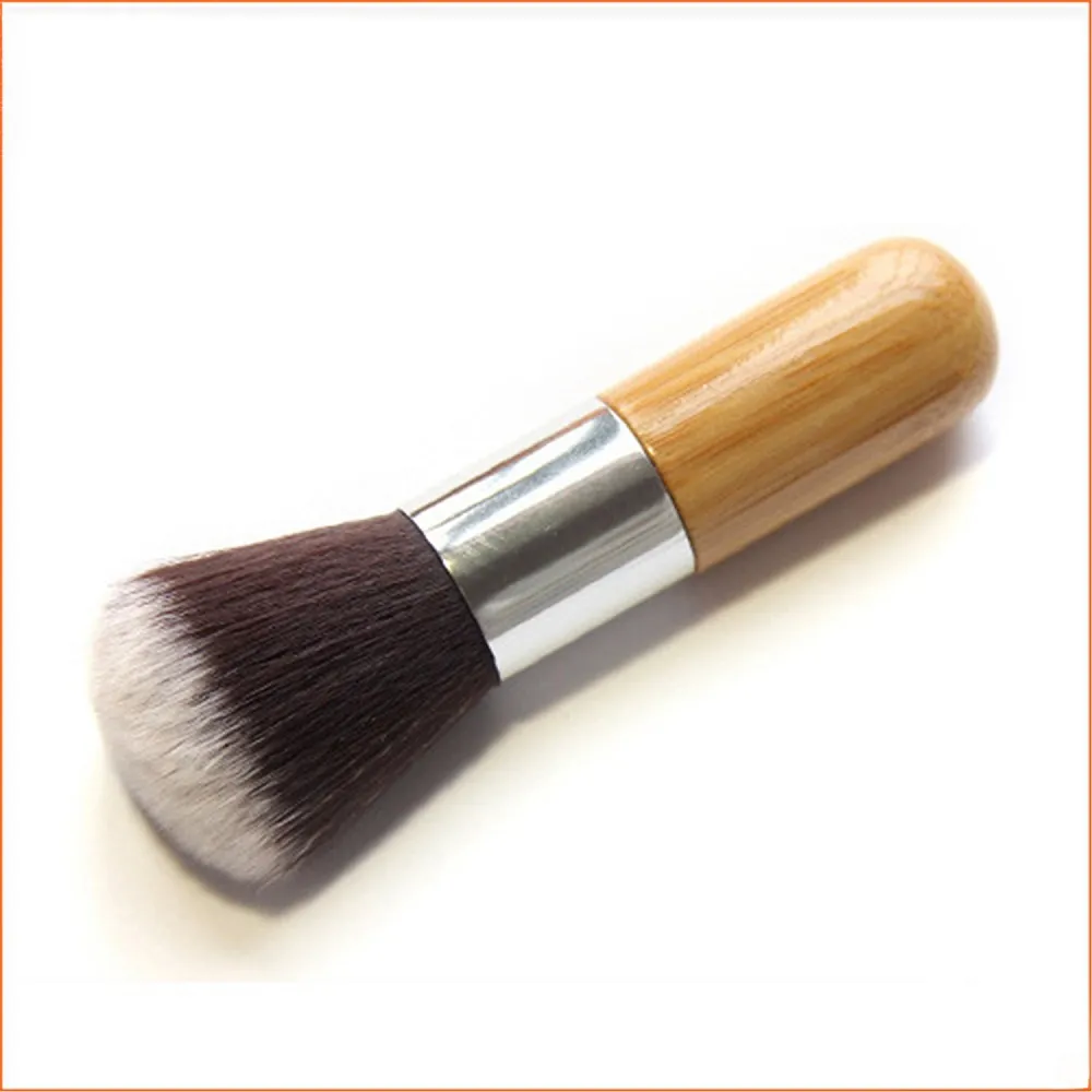 1PC Fashion Round Head Bamboo Handle Face Makeup Brush Foundation Powder Blusher Brush Cosmetic Brushes Pro Beauty Makeup Tools — image 2