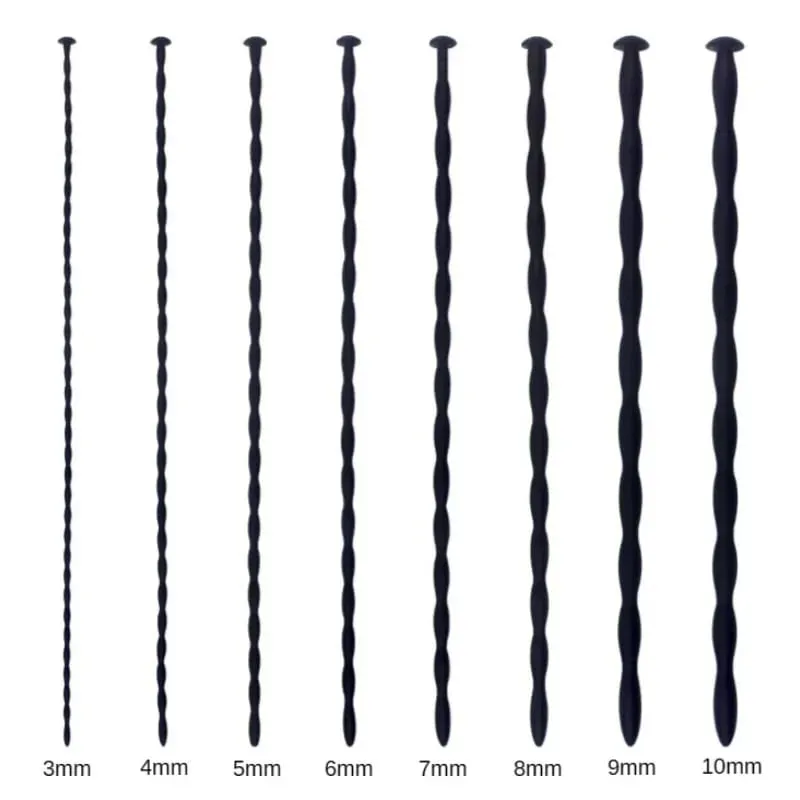 8 Sizes Soft Silicone Urethral Dilator Horse Eye Stick Penis Rod Male Masturbation Blockage Stimulator Catheter Sex Toys for Men
