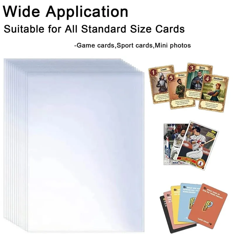 100Pcs Transparent Game Card Cover Clear Protector Sleeve Holder For Pokmones Board Game ID Trading Folder Photo Pouch Kit Toy — image 2