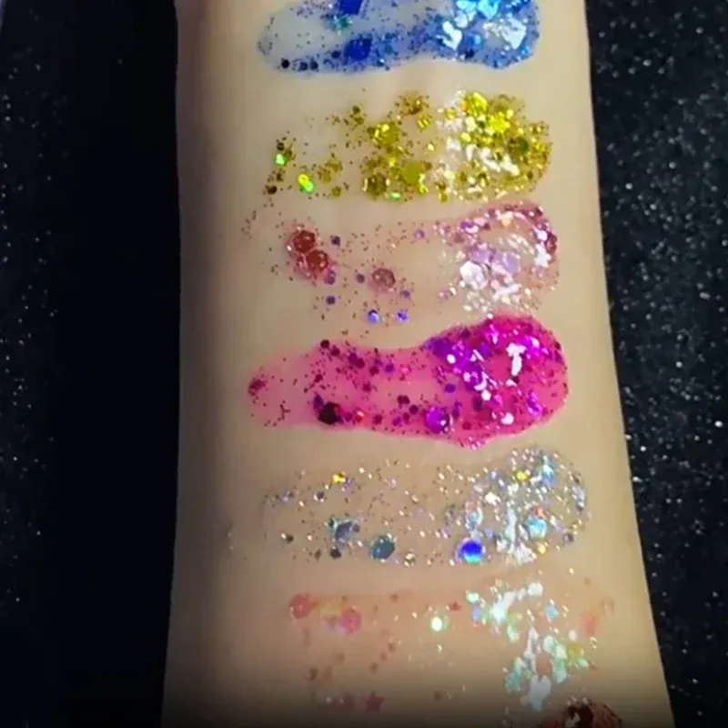 40ML Wajah Kilauan Mata Gel Krim Peringkat Pesta Shimmer Gel Makeup Berwarna-warni Bibir Rambut Kuku Kosmetik Festival Pembayang Mata — image 4