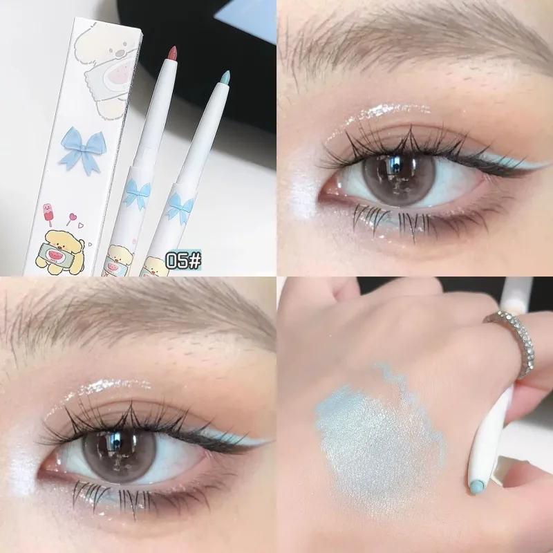 Silky Eye Liner Pencil Lying Silkworm Shadow Pen Natural Matte Green Pink Eyeliner Gel Easy To Color Waterproof Eye Make Up Tool