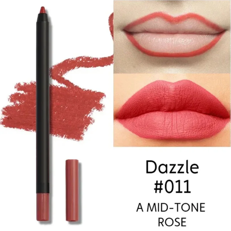 Nude Brown Lip Liner Pencil Lipstick Matte Smooth Waterproof Lipliner Long Lasting Non-stick Cup Lipstick Pen Beauty Cosmetics — image 18