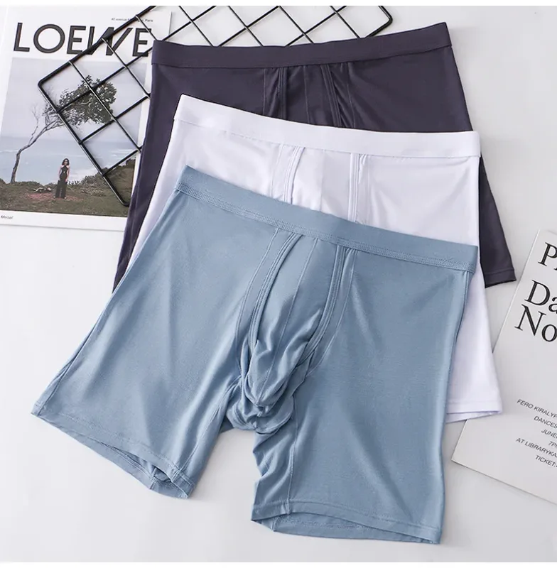 2PCS Mens Long Legs Underwear Separate Ball Pouch Breathable Comfort Sport Seamless Boxer Trunks Shorts Calzoncillo Hombre — image 19