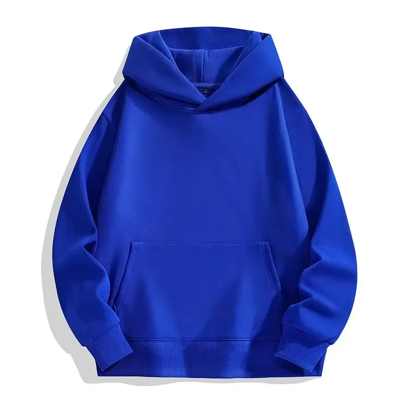 480GSM Winter Men's 100% Cotton Oversized Hoodies No String Casual Streetwear Sporty Hooded Sweatshirts Heavy Fleece Pullovers — image 12