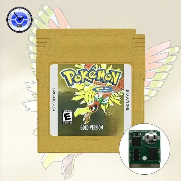 GB/GBC RTC Pokemon Blue/Crystal/Green/Gold/Red/Silver/Yellow Video Game Cartridge with Battery USA Version