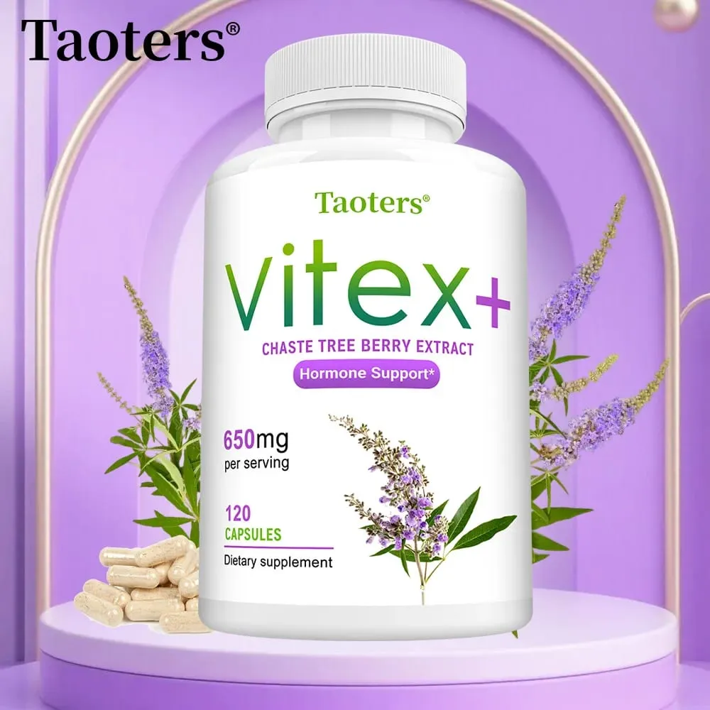 Vitex Berry Extract Complete Herbal Supplement for Women's Menopause Improves Skin Regulates Mood Promote Sleep Non-GMO — image 1