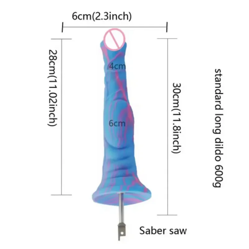 Saber Jigsaw Reciprocating Saw Besar Silikon Dildo Reciprocating Saw 3XLR VAC-U-LOCK Adaptor Lampiran Mesin Seks — image 21