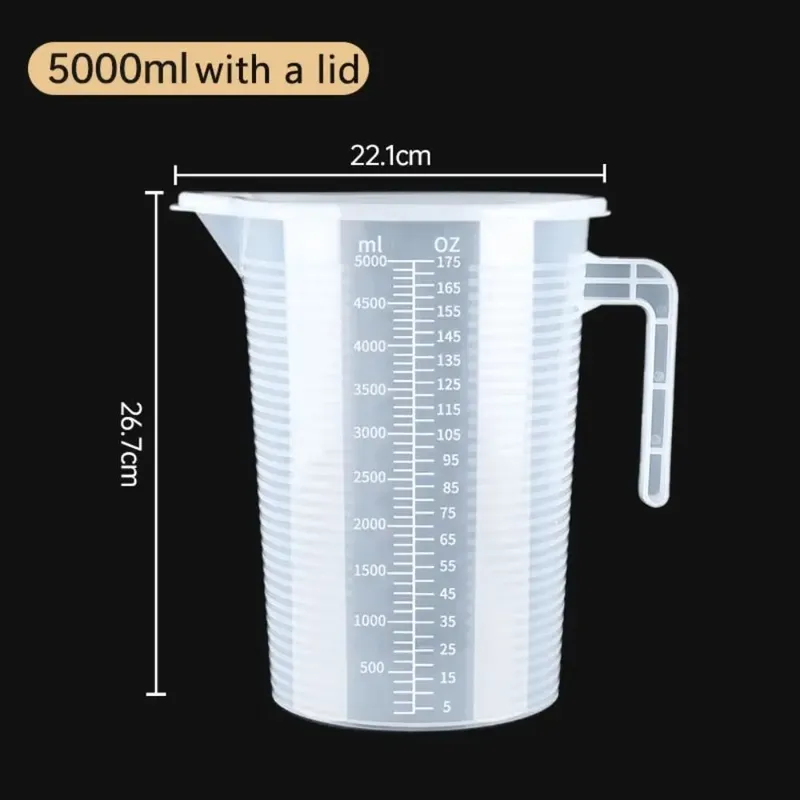 Measuring Cup Transparent Plastic Laboratory Beaker Graduated Liquid Jug Cup Kitchen Baking Cooking Measurement Scale Container — image 24