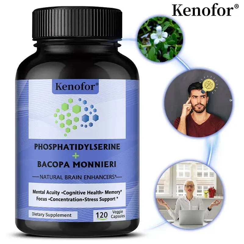 Phosphatidylserine + Bacopa Monnieri Supplement - Helps Memory Cognitive Health Relieve Stress - Brain Nutritional Supplement — image 2