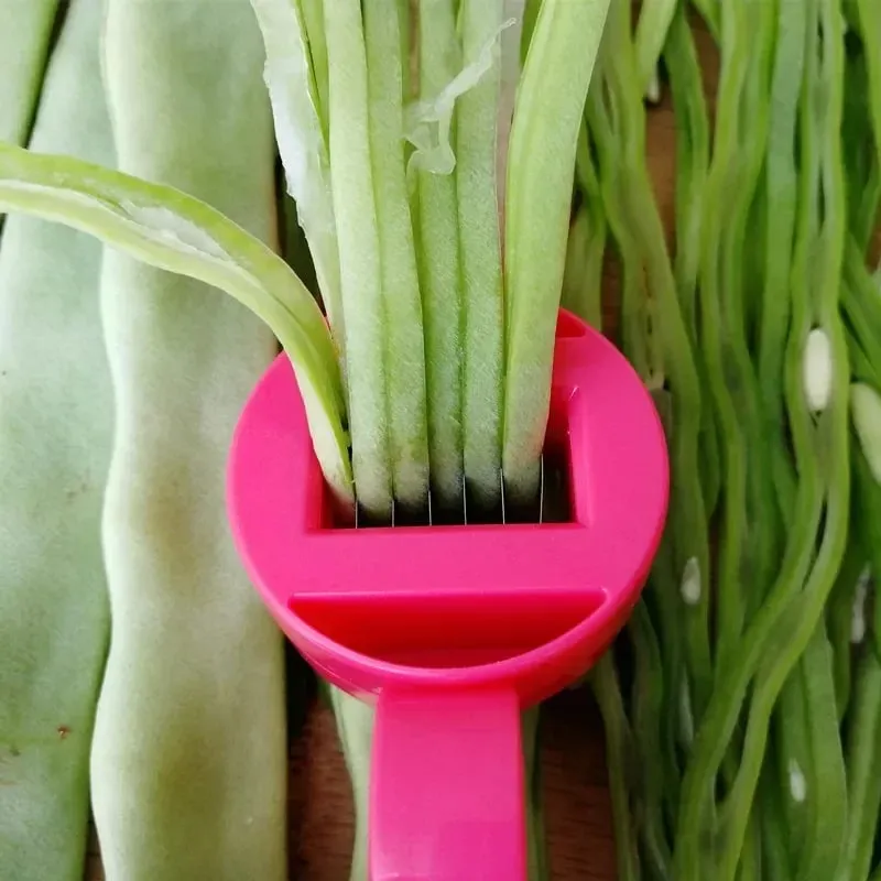 Bean Slicer Green Bean Slicer Cutter Cut Fruit Vegetable Stringer Peeler Remover for Easy Vegetable Slicer Kitchen Gadgets — image 4