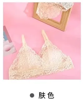 French Summer Bralette - Wireless Push-Up Bra for Small Chest Ultra-Thin Triangle Cups & Sexy Lingerie Set & Sexy Tushy — image 8