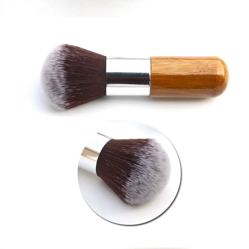 1PC Fashion Round Head Bamboo Handle Face Makeup Brush Foundation Powder Blusher Brush Cosmetic Brushes Pro Beauty Makeup Tools — image 4