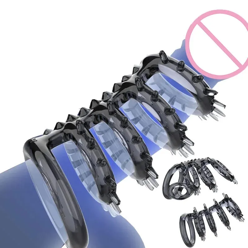 Penis Enlargement Silicone Condoms Reusable Penis Sleeve Extender Dildo Enhancer Anal Sex Toys For Men No Vibrator For Women 18+ — image 2