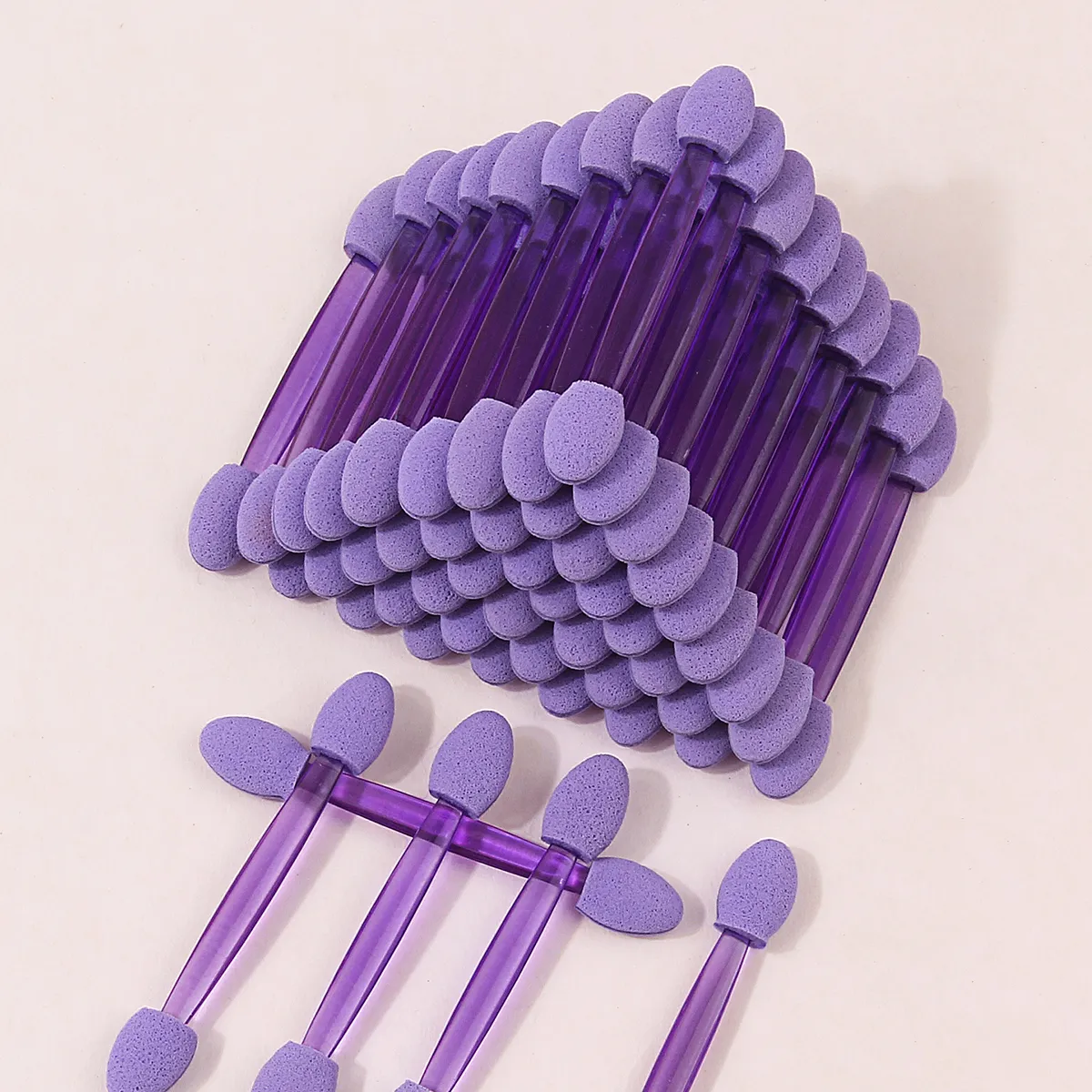 50 τεμ. Διπλής άκρης Eyeshadow Sponge Applicators Μωβ βούρτσες μακιγιάζ μιας χρήσης για Concealer για σκιές ματιών Nail Art & Eyebrow — image 5