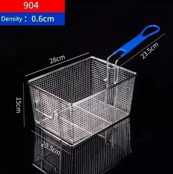 Stainless Steel Fryer Screen French Fries Frame Square Filter Net Encrypt Colander Shaped Frying Basket Fryers Meshed — image 27