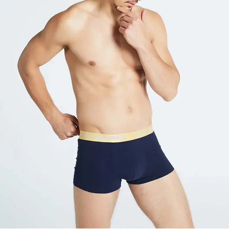 5Pcs/Lot Men Underpants Fashion Trend Boxer Shorts Solid Color Underwear Summer 100% Cotton Breathable Mid Waist Men Panties — image 9