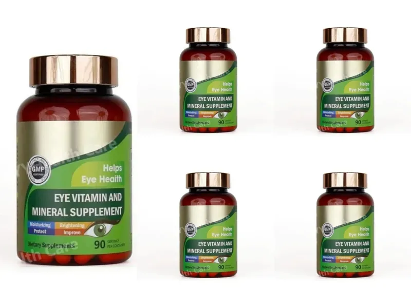 Lutein Eye Vitamins Capsules with Zeaxanthin Zinc Daily Eye Nutrition Supplement Eye Health Support for Adults 90 Count Bottle