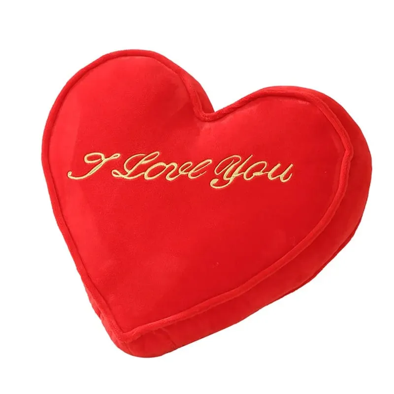 35x30cm Red Heart Plush Pillow Stuffed I LOVE U Back Support Seat Cushion Soft Valentine's Day Party Decoration Girlfriend Gift — image 5