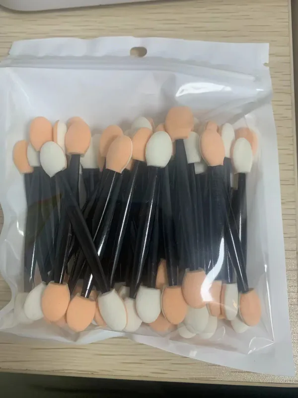 30/50/100PC Eye Shadow Brush Makeup Dual Sided Sponge Nylon Set Eye Shadow Brushes For Cosmetic Applicator Makeup Hot Disposable