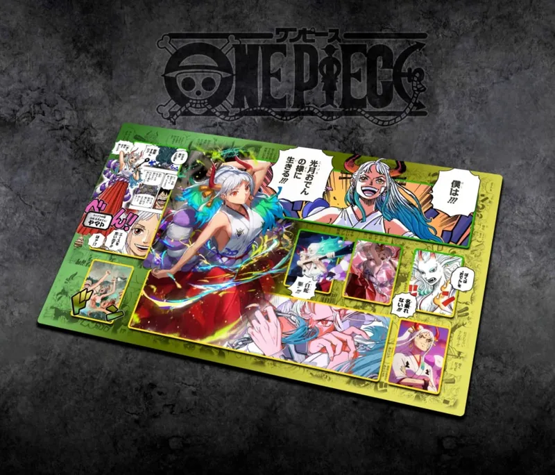 60*35cm Anime One Piece OPCG GAME Card PlayMat Comic Series New Four Emperors Teach Shankusu Buggy Luffy Chopper Collection Toys