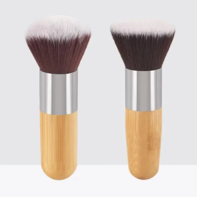 11pcs Natural Bamboo Handle Makeup Brushes Foundation Blending Make Up Tool Set With Cotton Bag