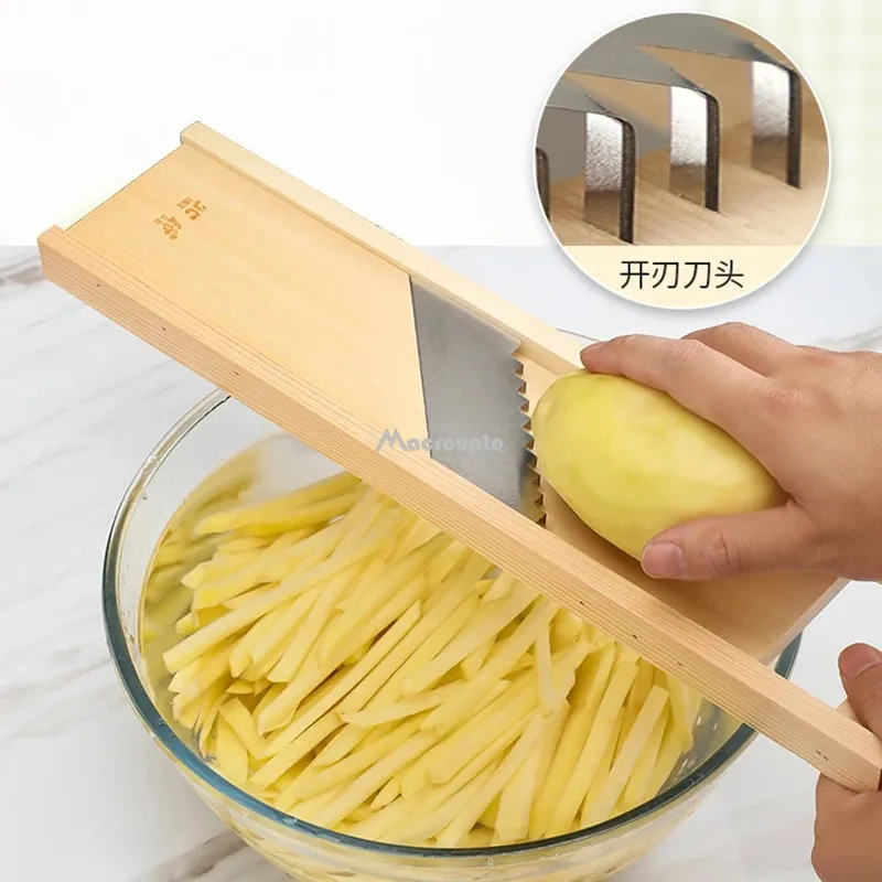 Groentensnijder Roestvrijstalen mes Handleiding Chopper Aardappel Komkommer Wortel Snijmachine Rasp Golfkarton Snijmachine Keuken Gadgets — image 10