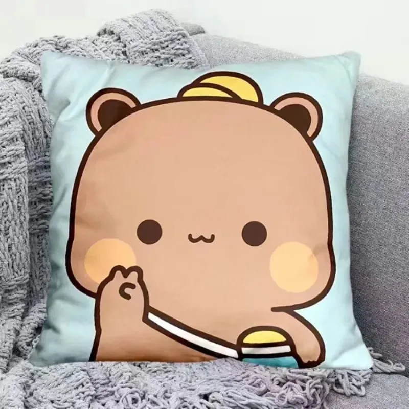 Yier Panda Cute Throw Pillow Bubu Dudu Cartoon Square Pillows Kawaii Anime Soft Waist Sofa Cushion Car Home Bedroom Decoration — image 5