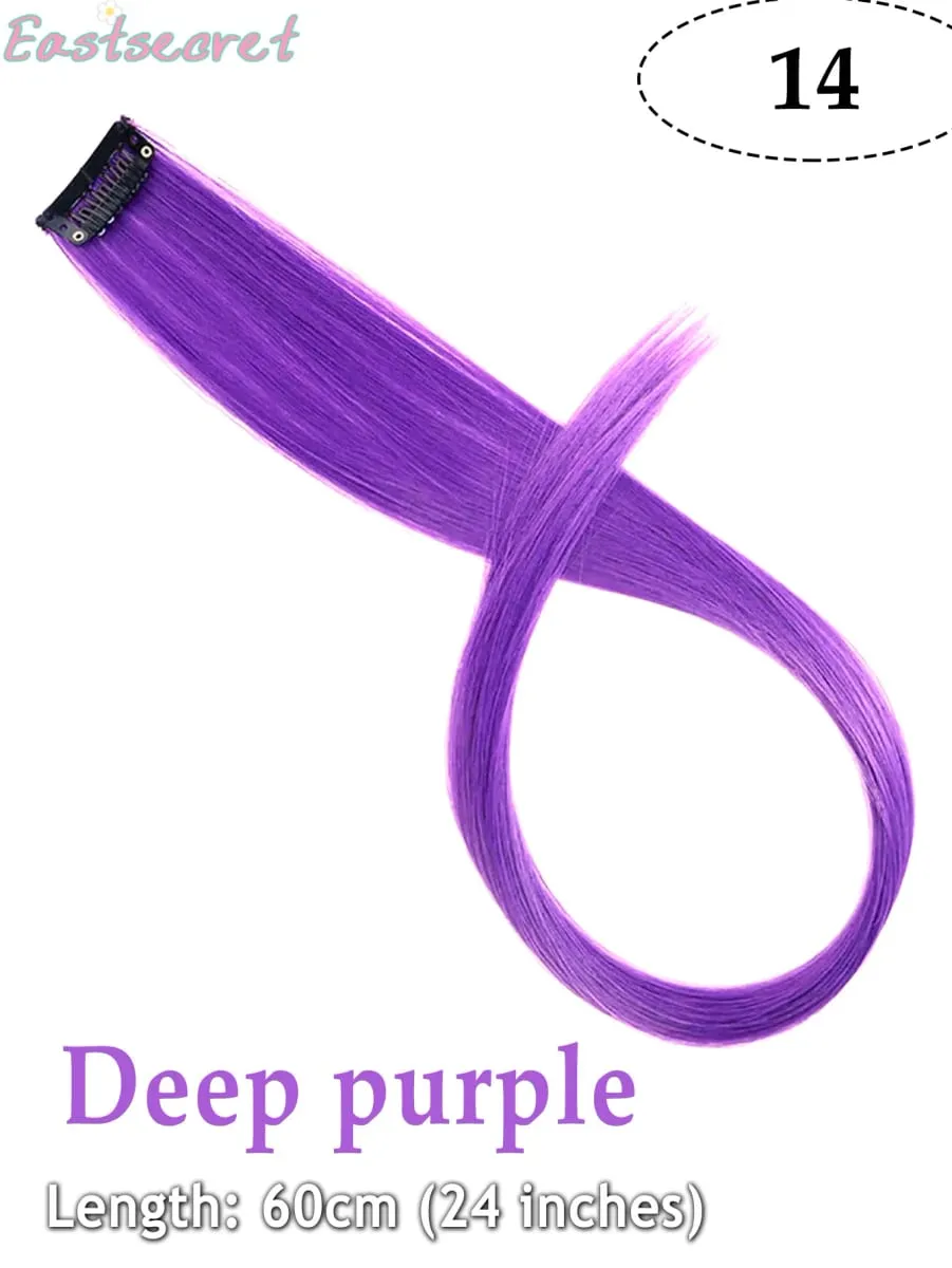 Long Straight Hair In Extensions Synthetic Clip In Hair Extensions for Women Halloween Christmas Party Cosplay Multiple Colors — image 14