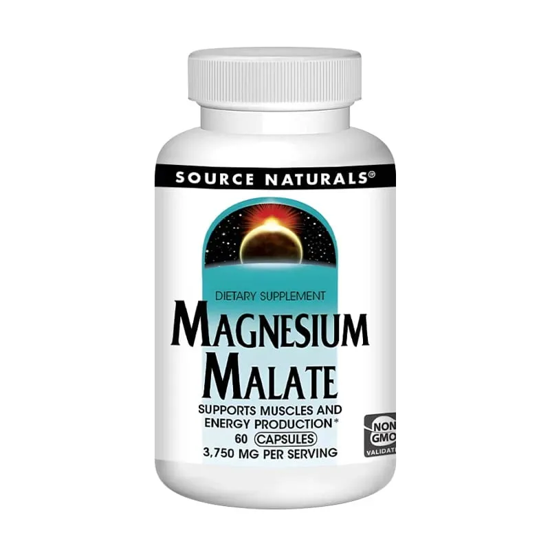 Magnesium Malate 3750 Mg Supplement Supports Muscle Function Health and Energy Production