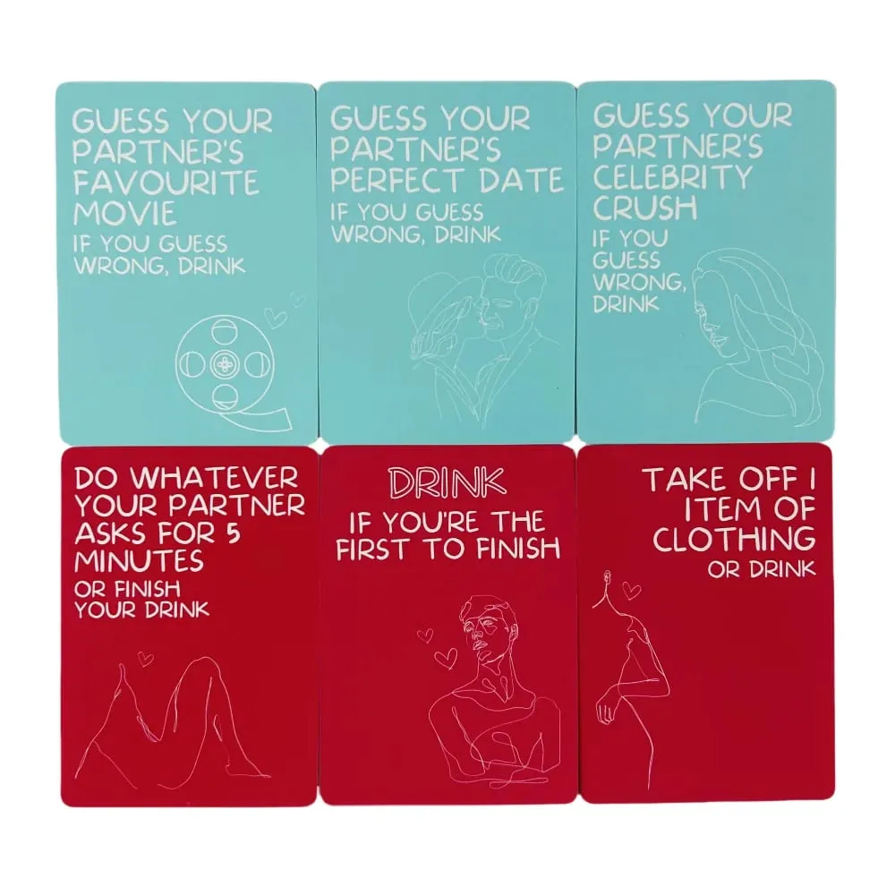 Excited Exhausted Card Game Best Couples Drinking Games 50x Playing Cards Deck For Party Drunk Cards — image 4