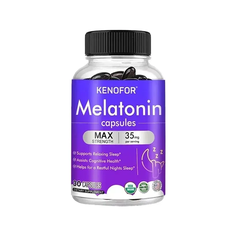 Kenofor Melatonin 35mg Maximum Strength Supplement 100% Non-Toxic Adult Sleep Supplement Deep Sleep Stress Relief