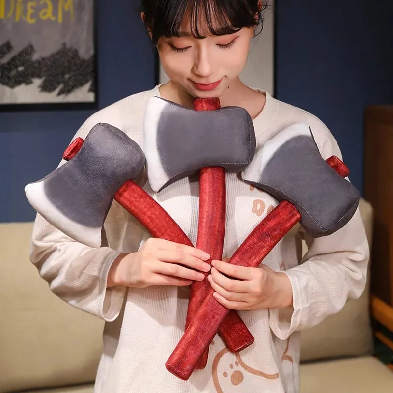 40cm Axe Plush Pillow Like Real Farmer Worker's Stuffed Instrument Prop Decor Men Gift — image 5