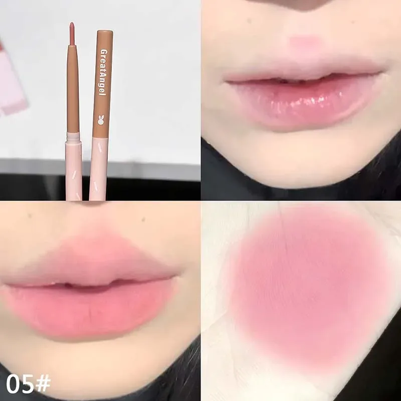 Korean Lip Liner Waterproof Matte Lip Liner Pencil Non-stick Cup Smooth Lip Contour Pen Nude Pink Brown Lip Makeup For Women — image 9