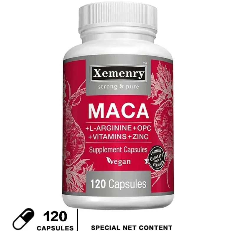 Maca Root Capsules + L-Arginine Vitamins B6 + B12 OPC & Zinc for Men & Women 120 Veggie Caps — image 8