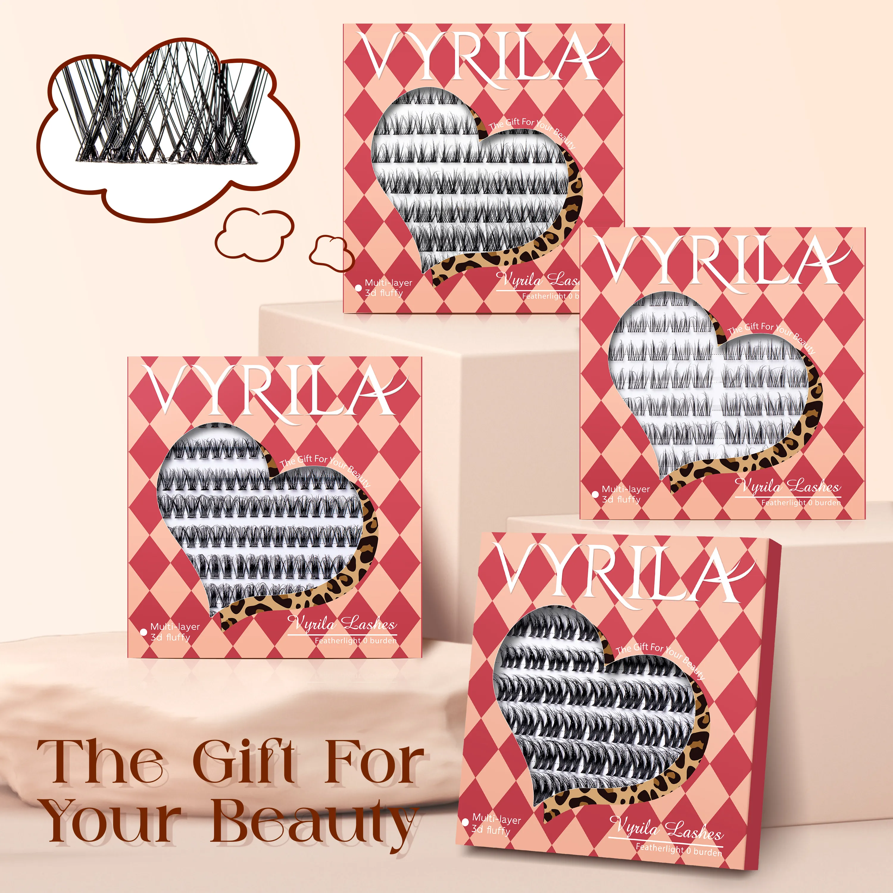 Lash Clusters 0.05mm PBT Fiber Eyelash Clusters 0.1mm Superfine Invisiband D Curl Diy Lash Extension 8-16mm Individual Lashes — image 3