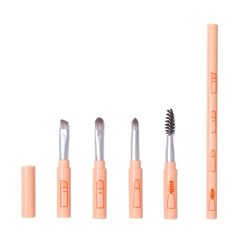 4 IN 1 Multifunctional Makeup Brushes Set Makeup Gadget Detachable Lip Eyeshadow Brush Sponge Eyeshadow Brush for Home Travel — image 7