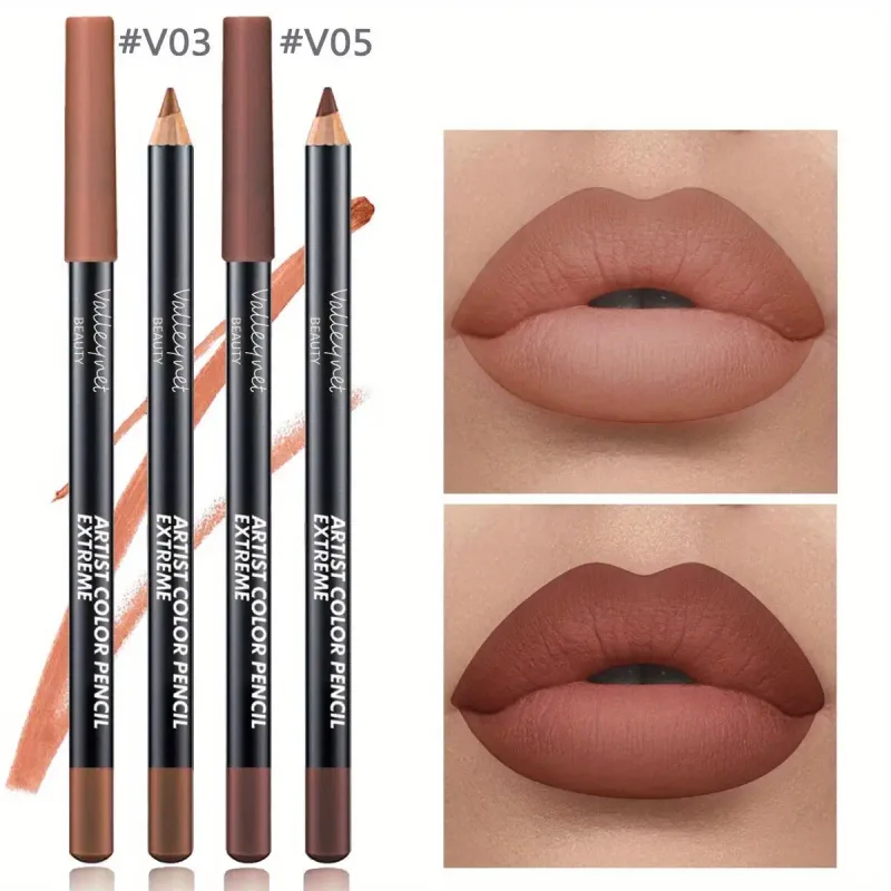 2pcs Lip Liner Makeup Duo:long-lasting waterproof Matte Formula Is Gentle on Sensitive Skin and Ideal for Light Beige Tones — image 4
