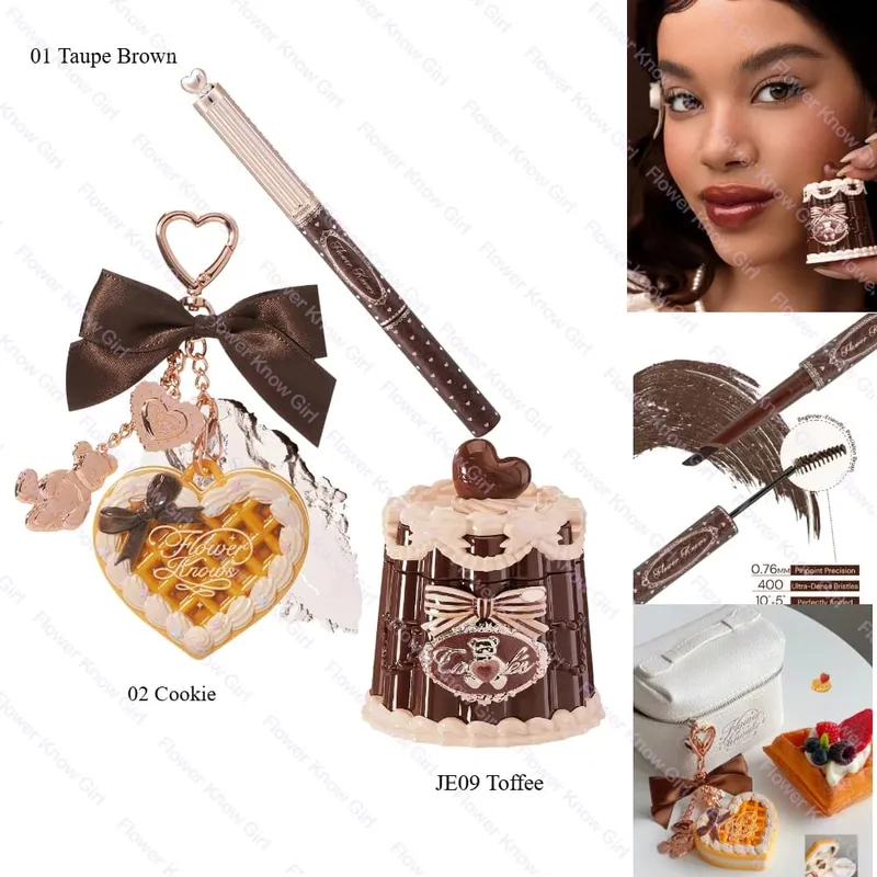 Flower Knows Sweetie Bear Lipstick Mini Setting Powder Eyebrow Set LongLasting Waterproof Smudge Proof — image 2