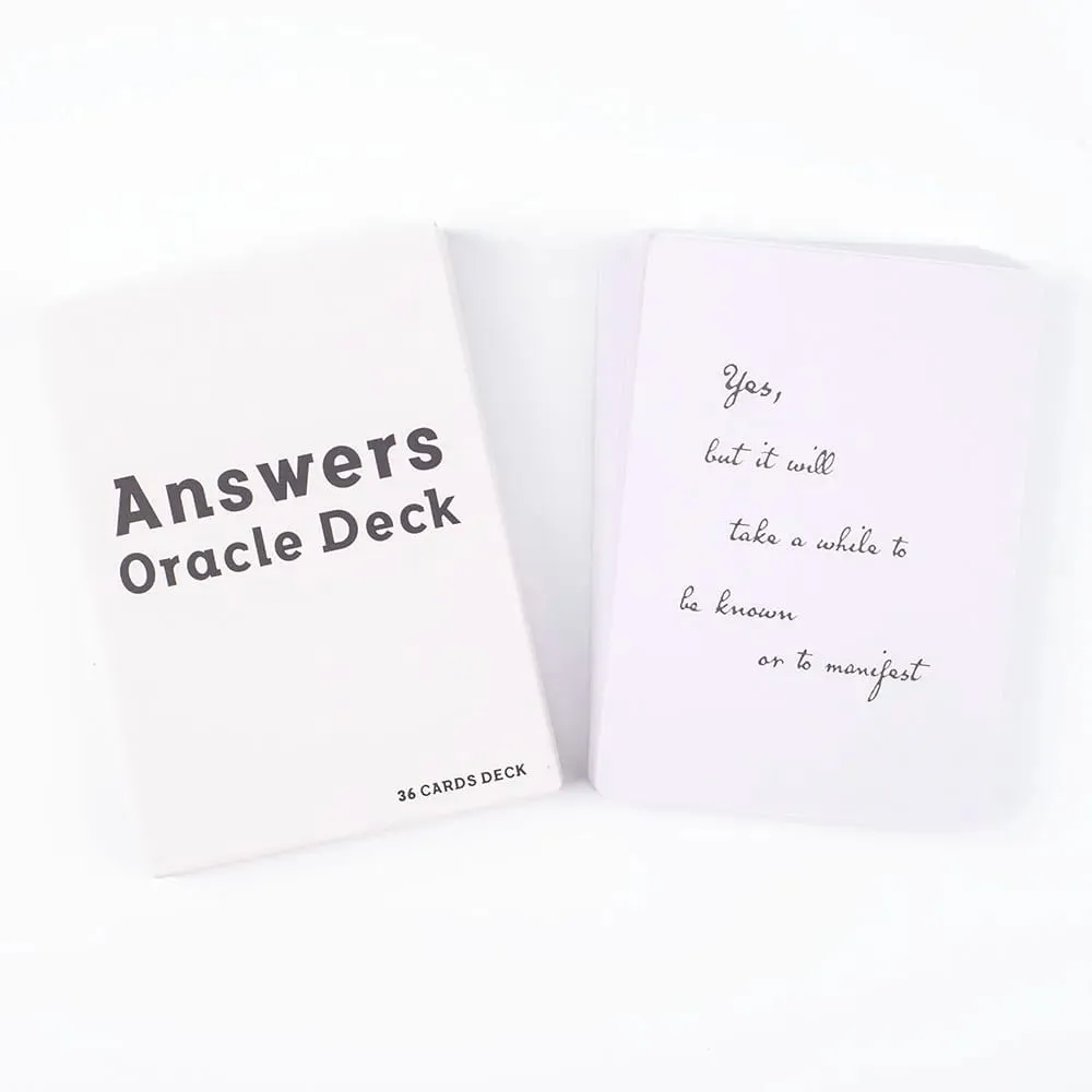 Answers Oracle Deck 36 Cards English Version Oracle Divination Fate Game Deck Tarot Table Board Games Playing Card 10.2*7.2cm