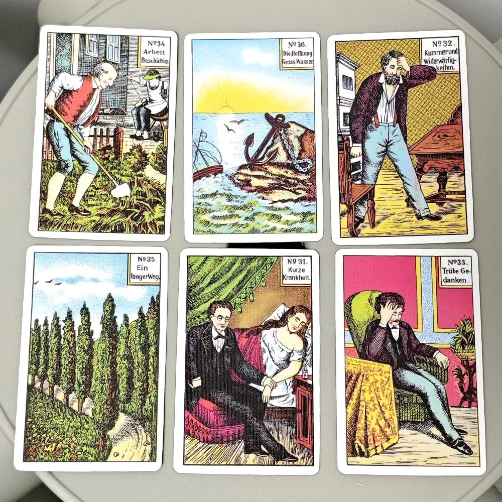 9*6cm 36+6 Pcs Cards 1890s Original Kipper Cards In Both Directions Germany Language Printed on 350GSM Double Embossed Paper — image 4