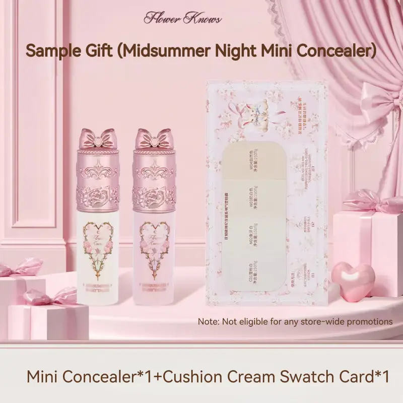 Flower Knows Cushion Foundation Shade Card + Mini Concealer Long-Lasting Moisturizing Full Coverage Face Makeup Sample Set — image 2