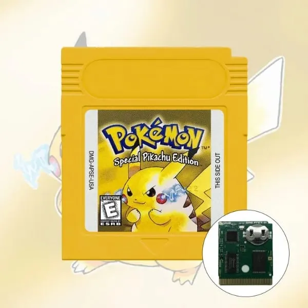 GB/GBC RTC Pokemon Blue/Crystal/Green/Gold/Red/Silver/Yellow Video Game Cartridge with Battery USA Version