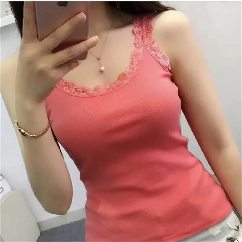 Camisole Lingere Tank Top Lace Strap White Black Sleep Vest Bralette Crop Top Sexy Camis Slim Corset Undershirt Tanks — image 3