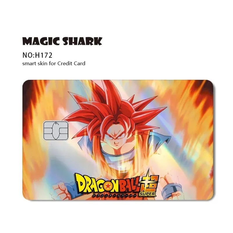 Magic Shark Goku Vegeta Cool Shinny Holographic Laser Credit Debit Card Sticker Film Front Skin Cover — image 13