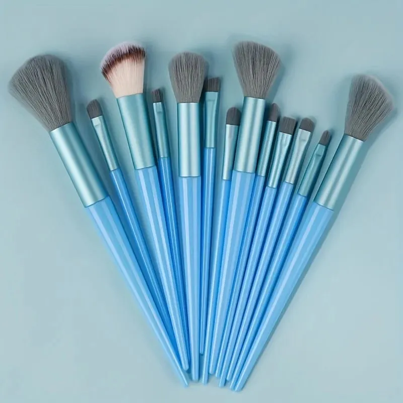 Makeup Brushes Set 13Pcs Premium Synthetic Brush Foundation Powder Blending Concealer Eyeshadow Blush Cosmetics Brushes Travel