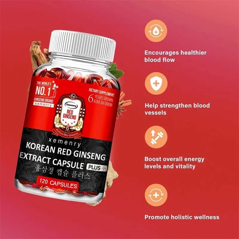 Korean Red Ginseng Supplement - High Potency for Energy Focus Performance Vitality & Immune Support - for Men and Women — image 5