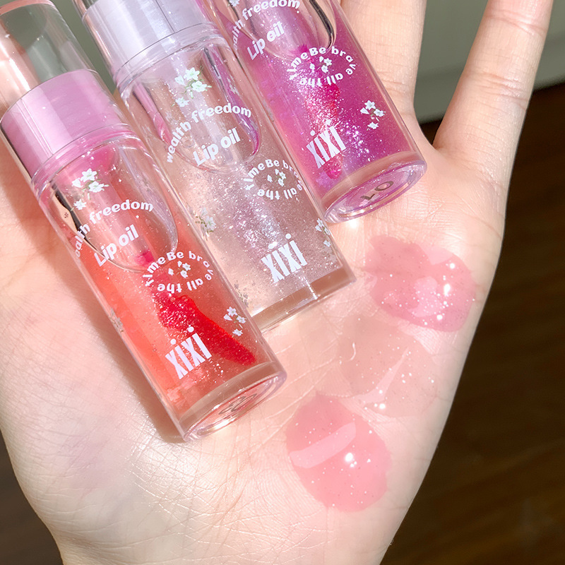 Clear Crystal Glitter Lip Gloss Temperature Discoloration Moisturizing Lip Gloss NonSticky Pearl Shiny Lip Glaze Korean Make Up — image 5