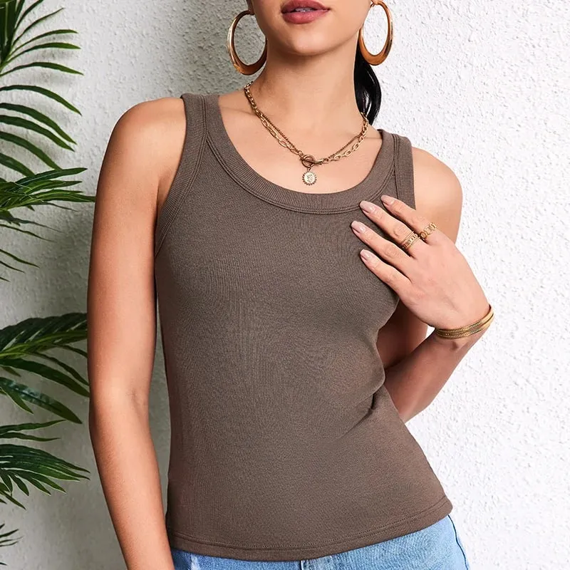 6/3/1 Piece Ladies Bottoming Solid Color Fashion Threaded Vest Casual Joker Sports Girl Mixed Color Combination Coat Parent-chil — image 6