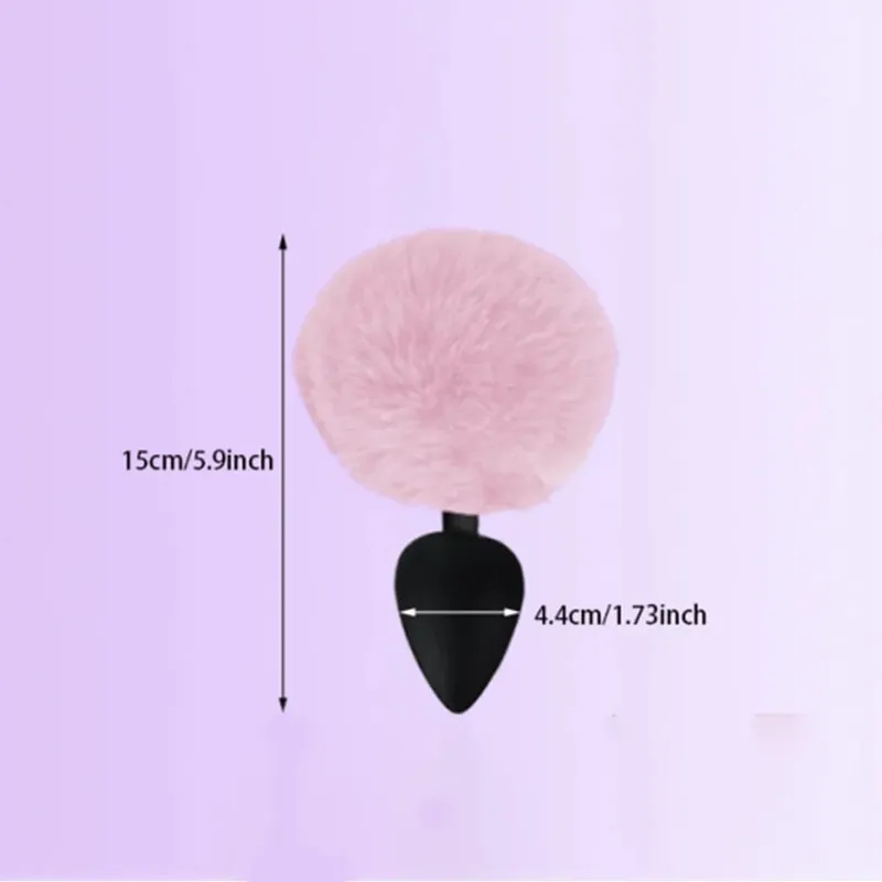 Anal Plug Rabbit Tail Bdsm Role Play Silicone Prostate Massager Butt Plug Silicone Bunny Tail Sex Toys for Women Men Gay — image 8