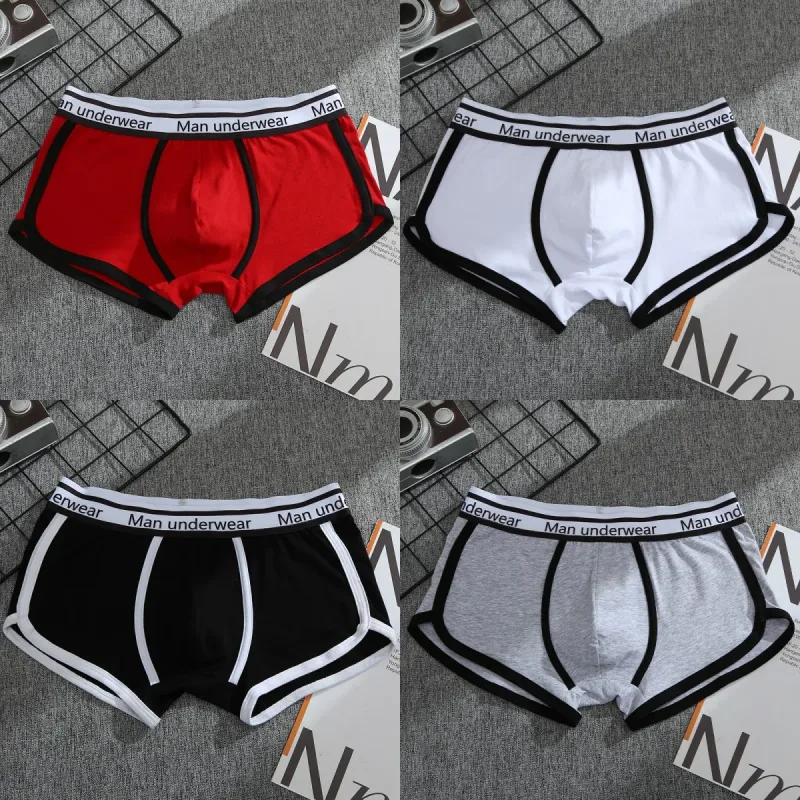 1/4pcs Men Underwear Boxers Cotton Panties Breathable Solid Boxershorts Male Mid Waist Underpants Trend Man Shorts Homme Shorts — image 23